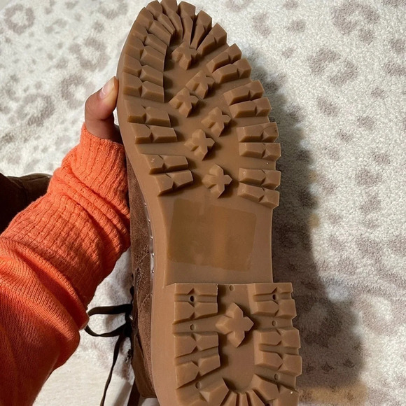 Steve Madden Rainer Lace Front Chunky Boots Suede NEW​​ - Picture 12 of 13